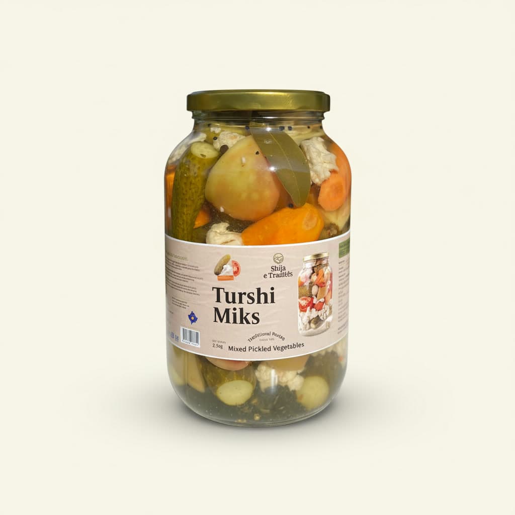 Kavanoz qelqi me turshi miks Shija e traditës